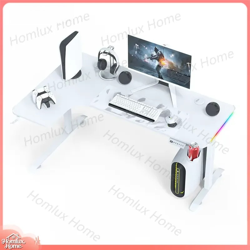 Desk Setup L Shaped - Gaming bureau, hoogteverstelbaar, lange werkplek, computertafel