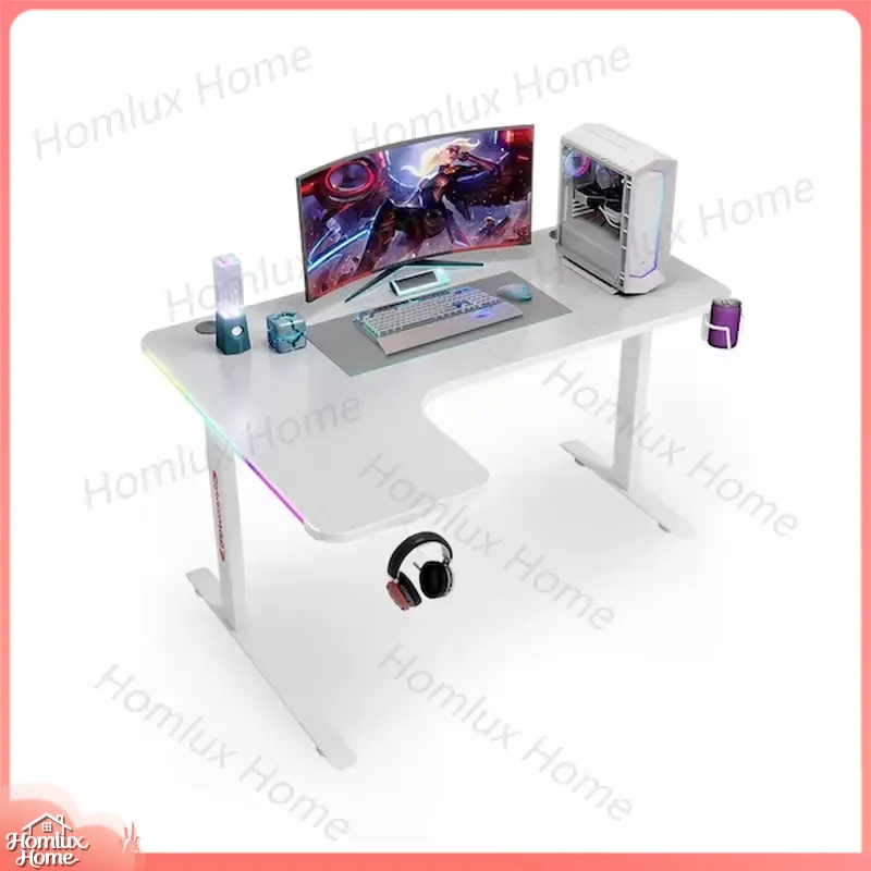 Desk Setup L Shaped - Grote L-vormige RGB LED gaming bureau,