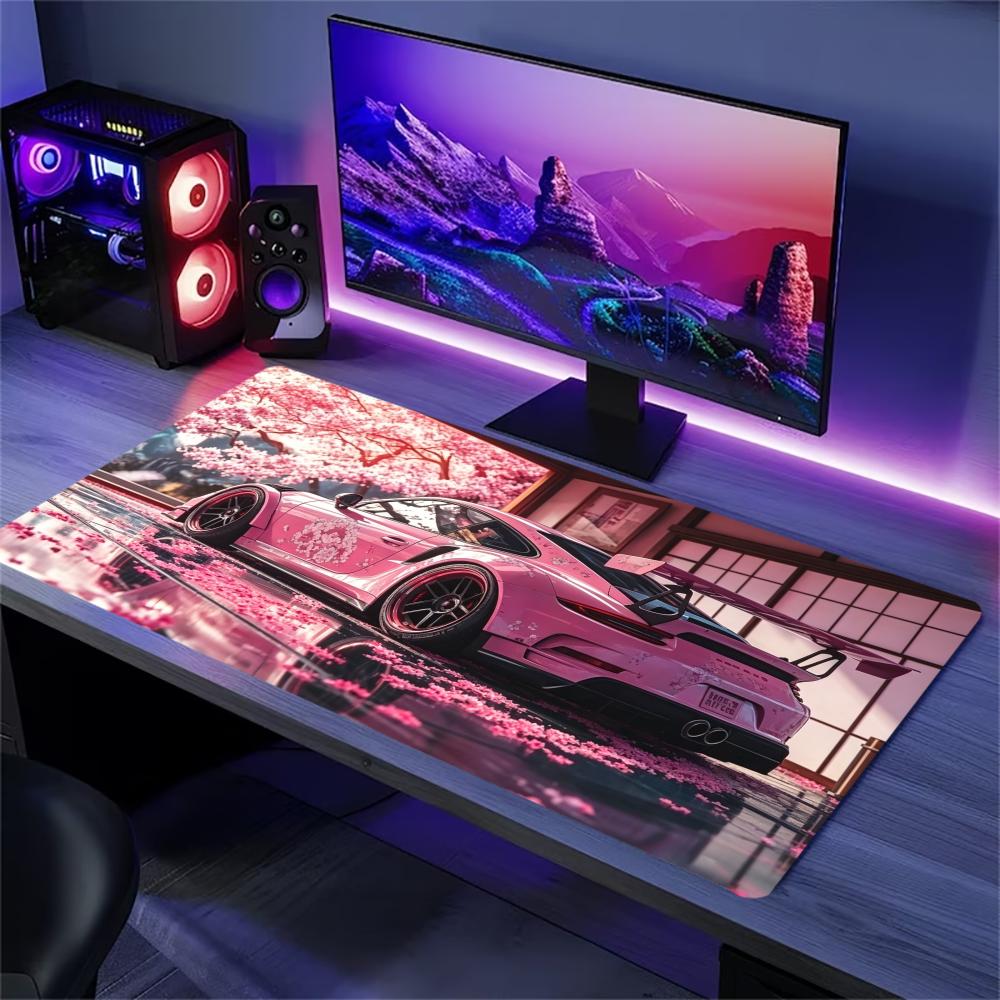 Desk Setup Pc And Laptop - Sakura Sportwagen Uitgebreide Bureaumat Antislip Rubberen