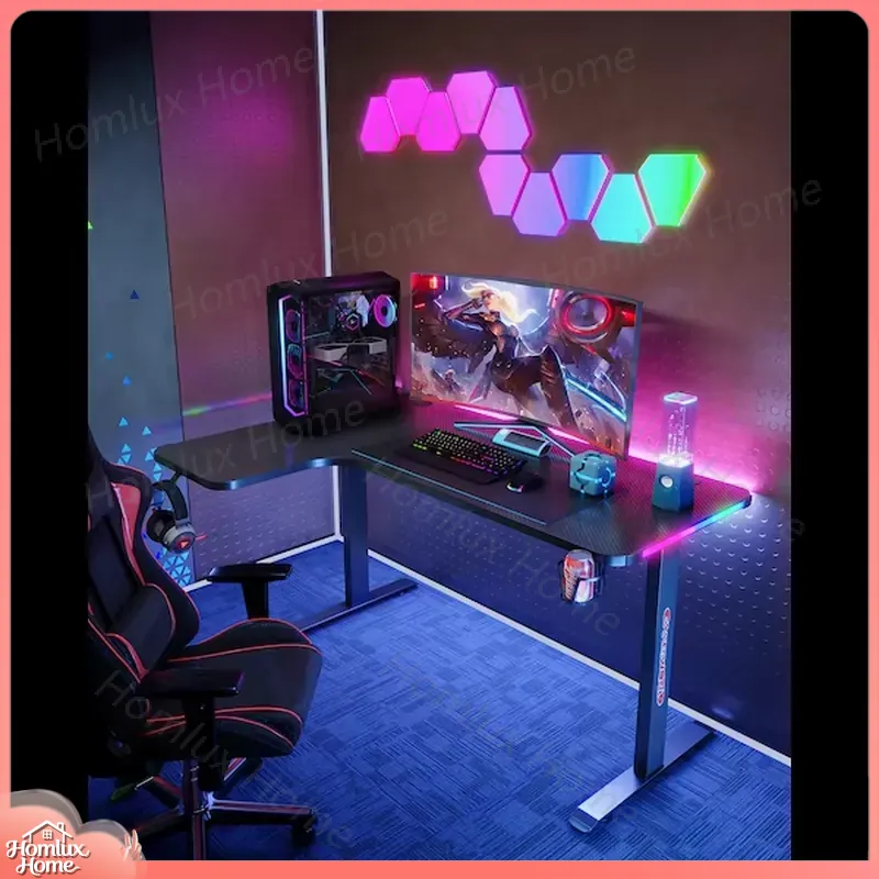 Grote L-vormige RGB LED gaming - Desk Setup L Shaped recensie en prijs
